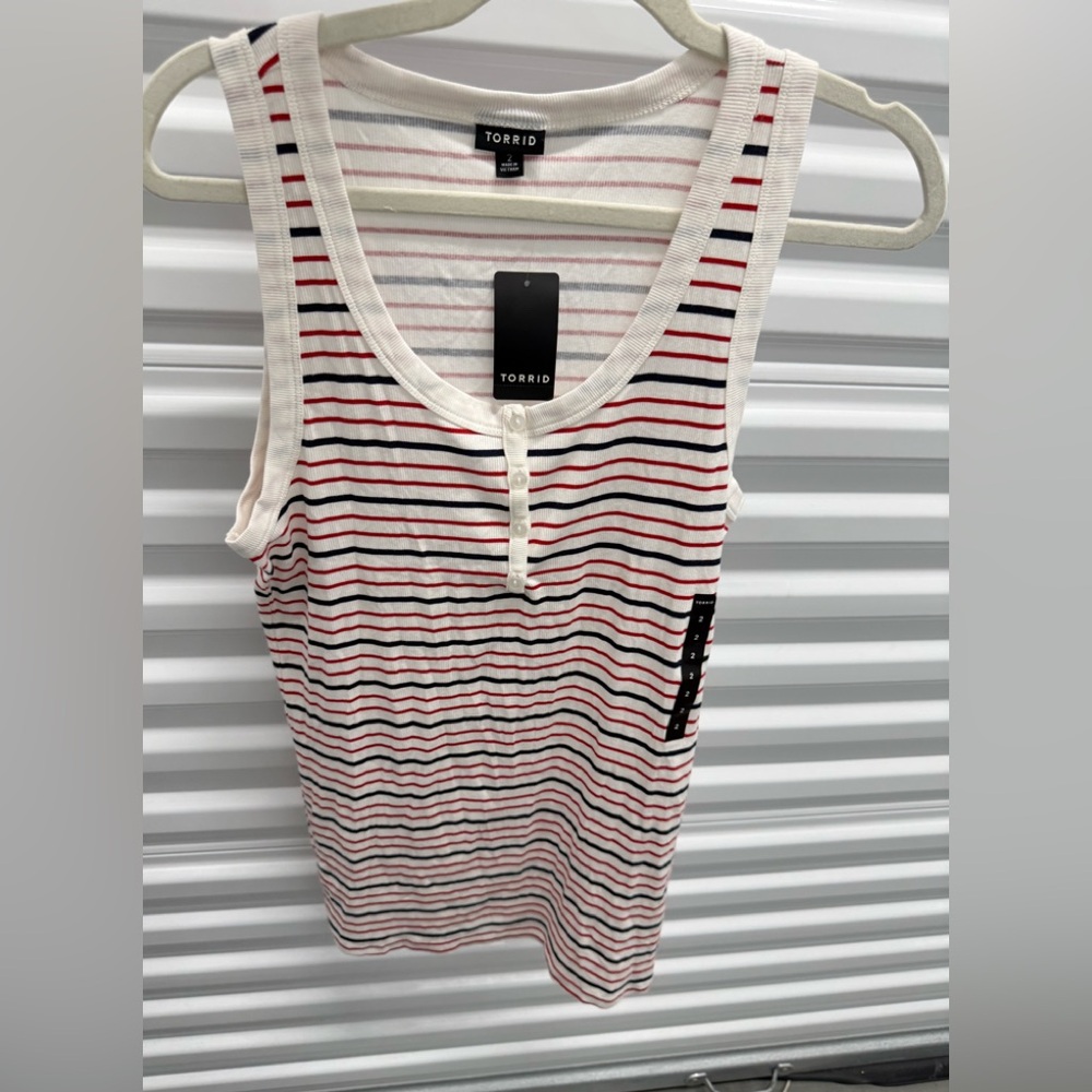 New NWT Torrid striped tank top 2X